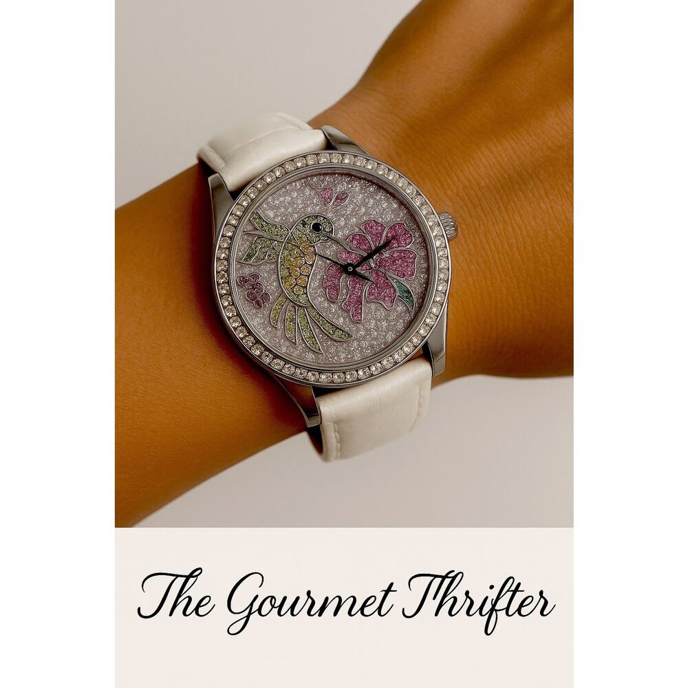 Victoria Wieck Beverly Hills Hummingbird Crystal Watch BB310 🕊️ New Battery